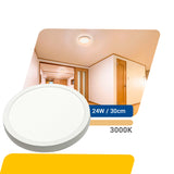 Painel led 30cm 24w Sobrepor Redondo Luminária