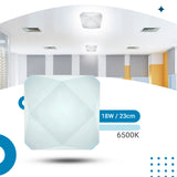 Plafon teto moderno 3D Diamante 18W Efeito Estrelado