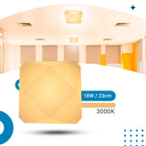 Plafon teto moderno 3D Diamante 18W Efeito Estrelado