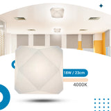 Plafon teto moderno 3D Diamante 18W Efeito Estrelado