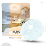 Plafon de Teto led multicor 48cm c/forma de Flor 30-60w