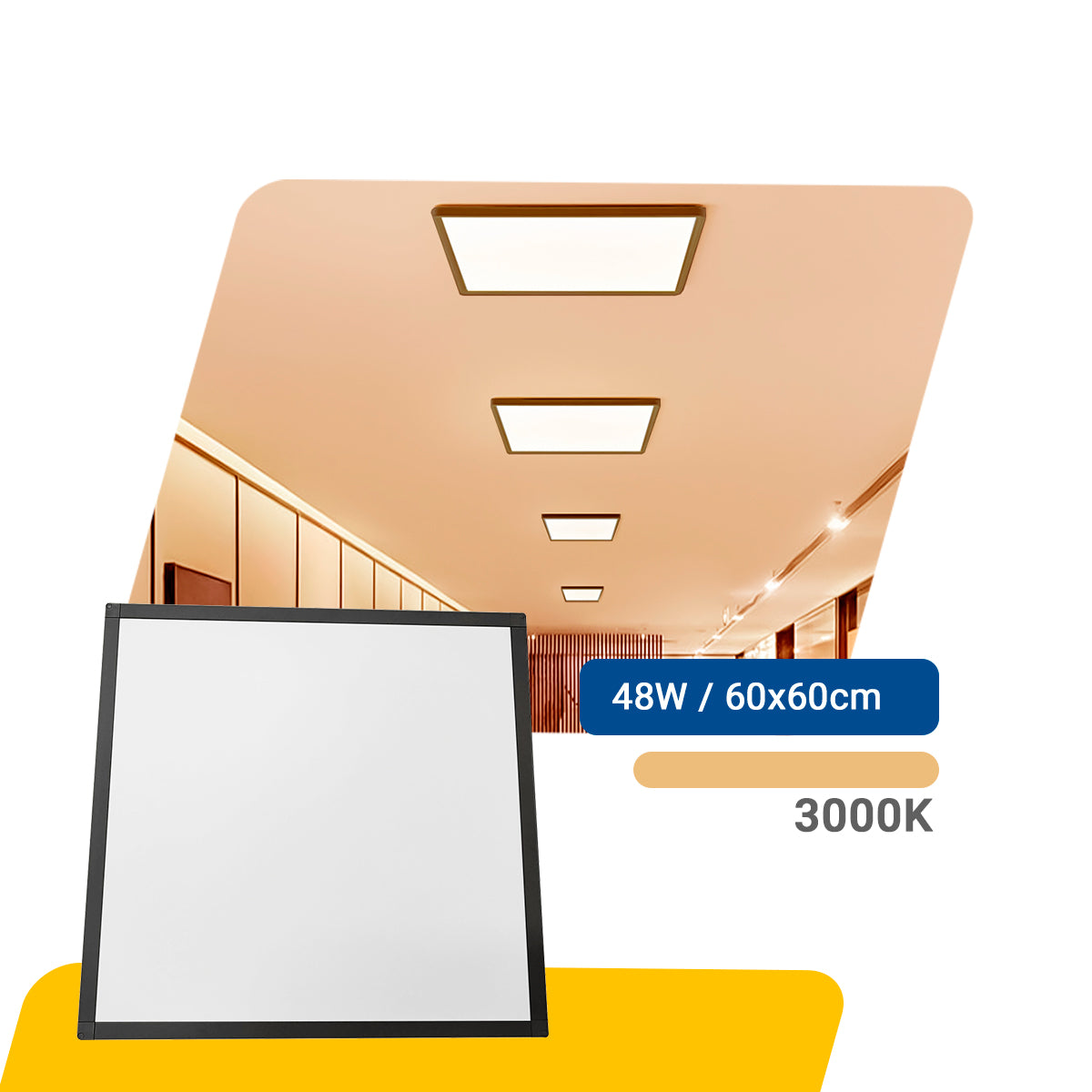 Luminária Painel Led 60x60 48w Sobrepor Quadrado