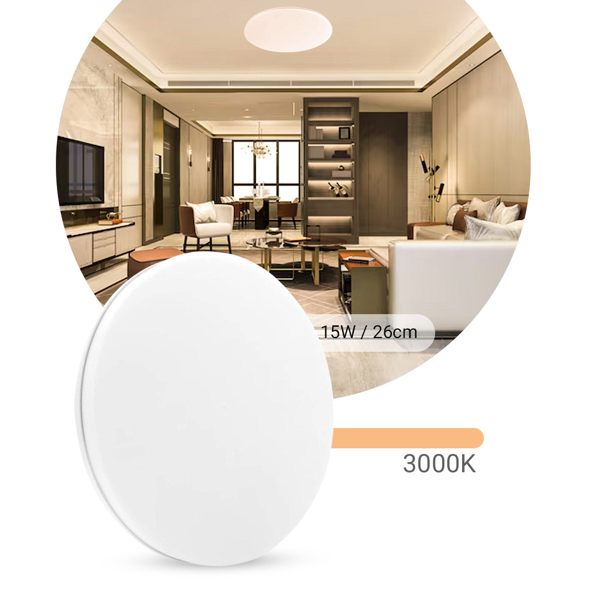 Plafon Led Borda Infinita 18w Redondo Sobrepor P/teto