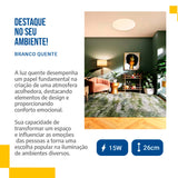 Plafon Led Borda Infinita 18w Redondo Sobrepor P/teto