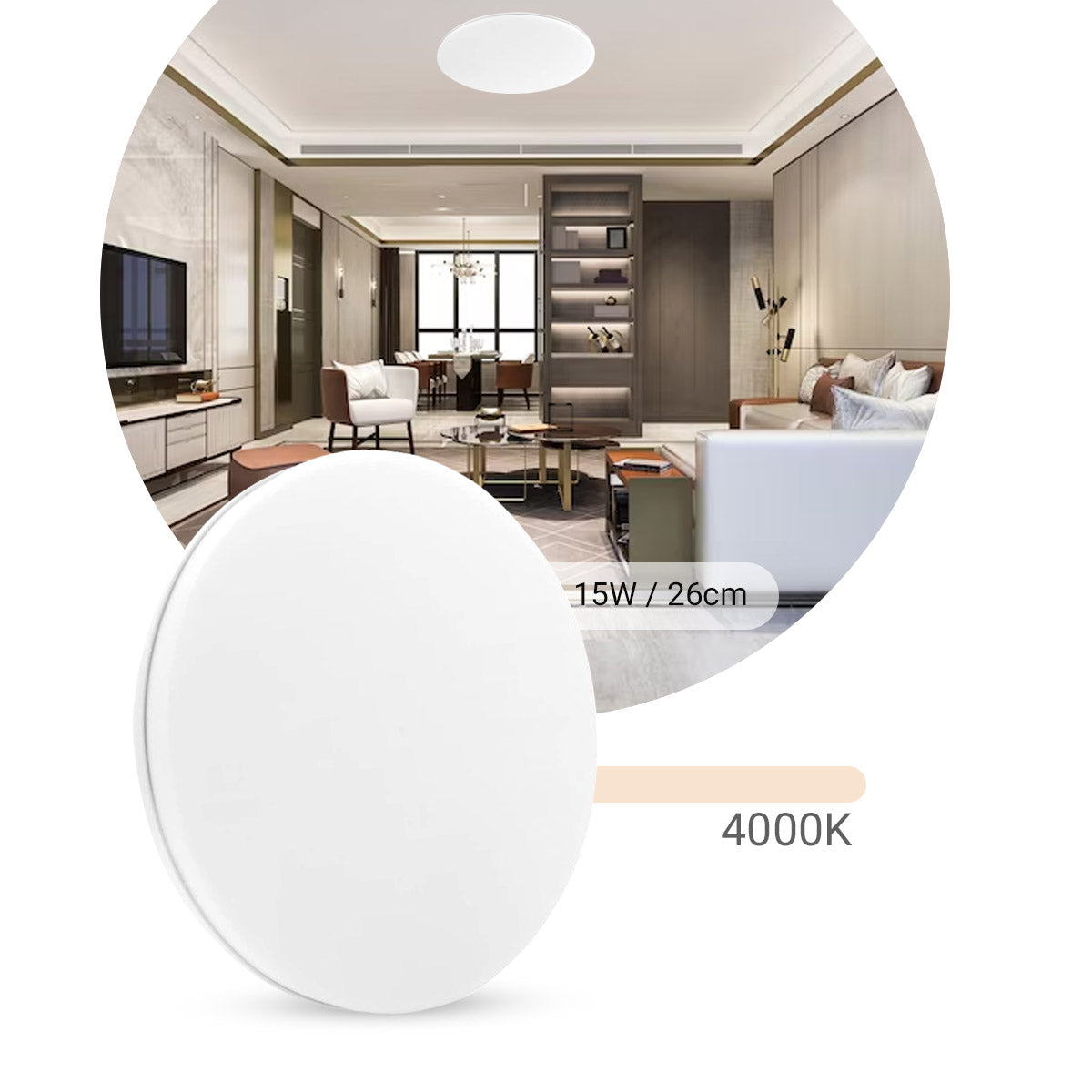 Plafon Led Borda Infinita 18w Redondo Sobrepor P/teto