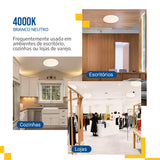 Plafon Led Borda Infinita 18w Redondo Sobrepor P/teto