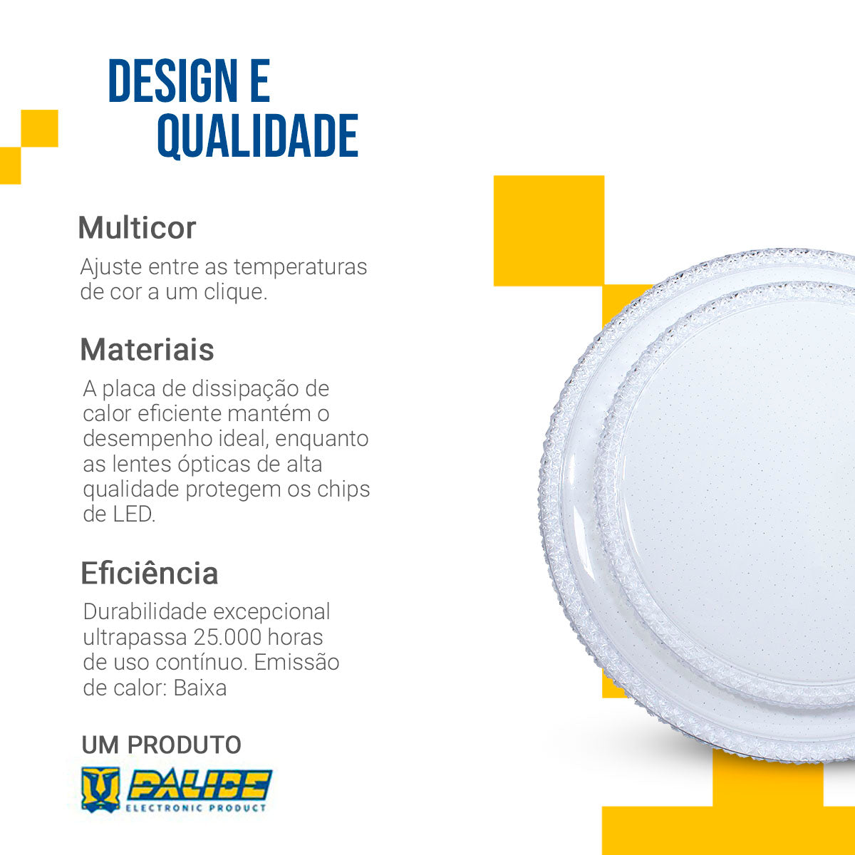 Lustre Plafon Cristal Led 48cm 30-60w Sobrepor Redondo