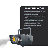 Máquina de Fumaça com Globo Multi Efeito e 9 LEDs