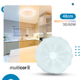 Plafon de Teto led multicor 48cm c/forma de Flor 30-60w