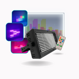 Mini Painel Strobo RGB 60w multi efeitos Dmx com controle sem fio