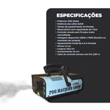 Máquina de Fumaça 1200w Iluminação Rgb Controle Sem Fio