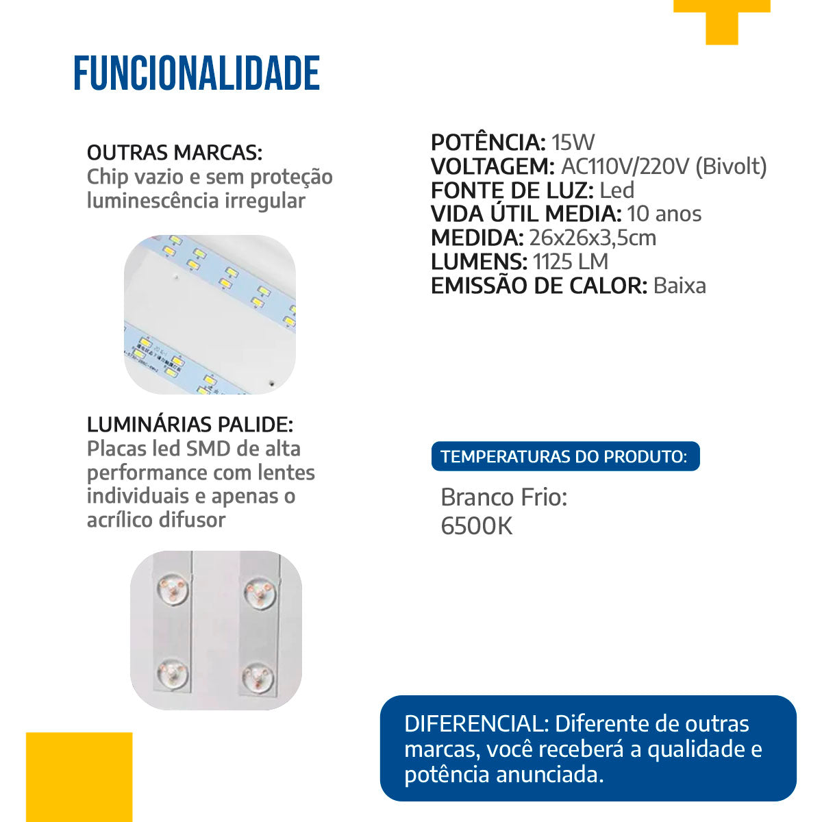 Plafon Led Borda Infinita 18w Redondo Sobrepor P/teto