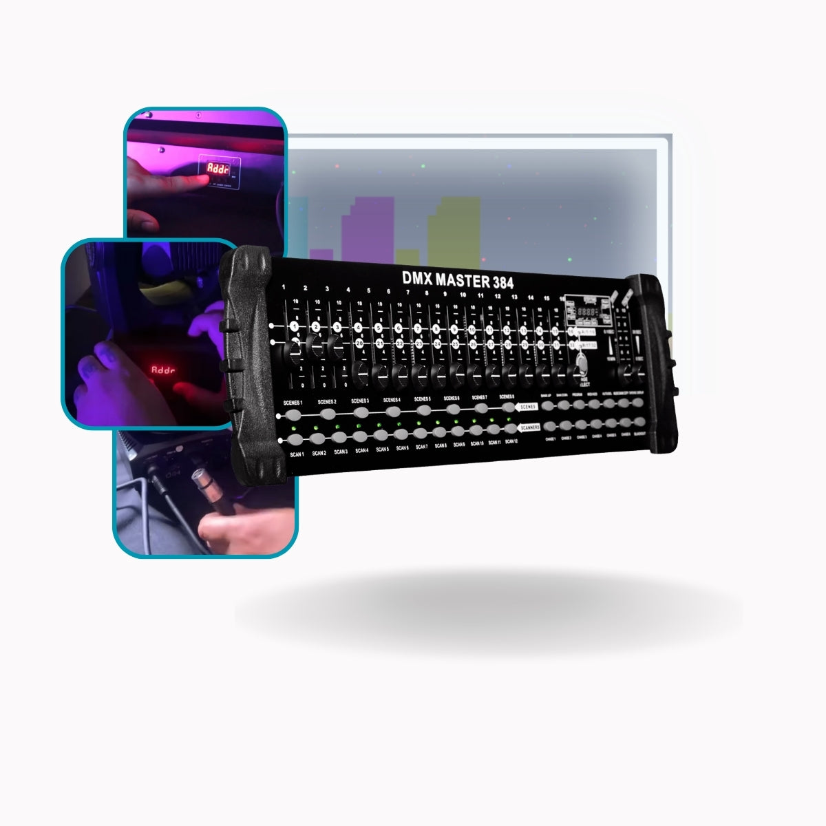 Mesa Iluminação Dmx 384 Operador Profissional 32ch Bivolt