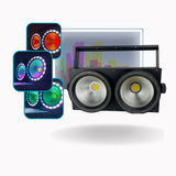 Mini Brut Led 200w RGB e Branco Frio Branco Quente Strobo Dmx