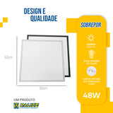 Luminária Painel Led 60x60 48w Sobrepor Quadrado