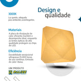 Plafon teto moderno 3D Diamante 18W Efeito Estrelado