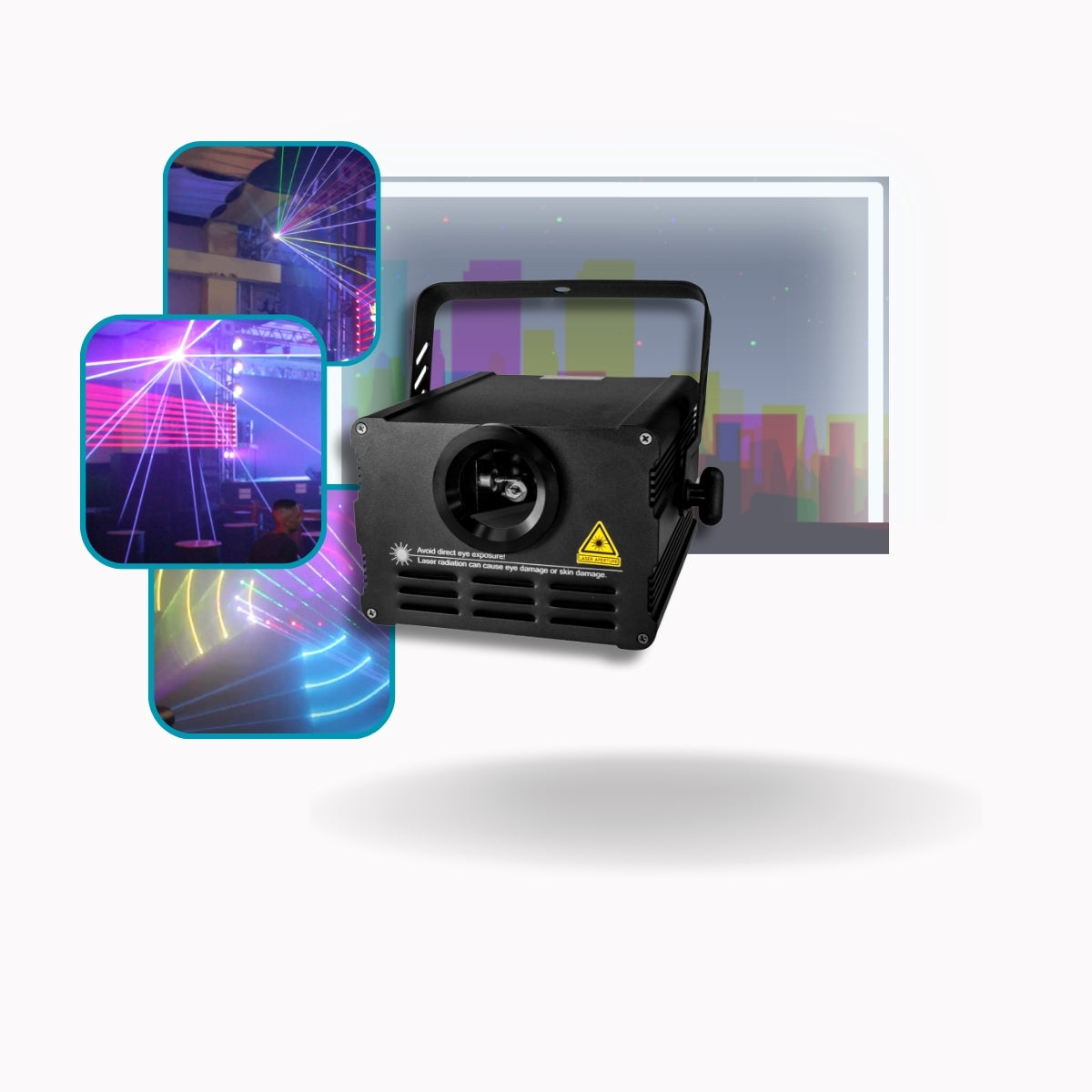 Mini Laser Holografico Rgb Multicor Para Festa Balada