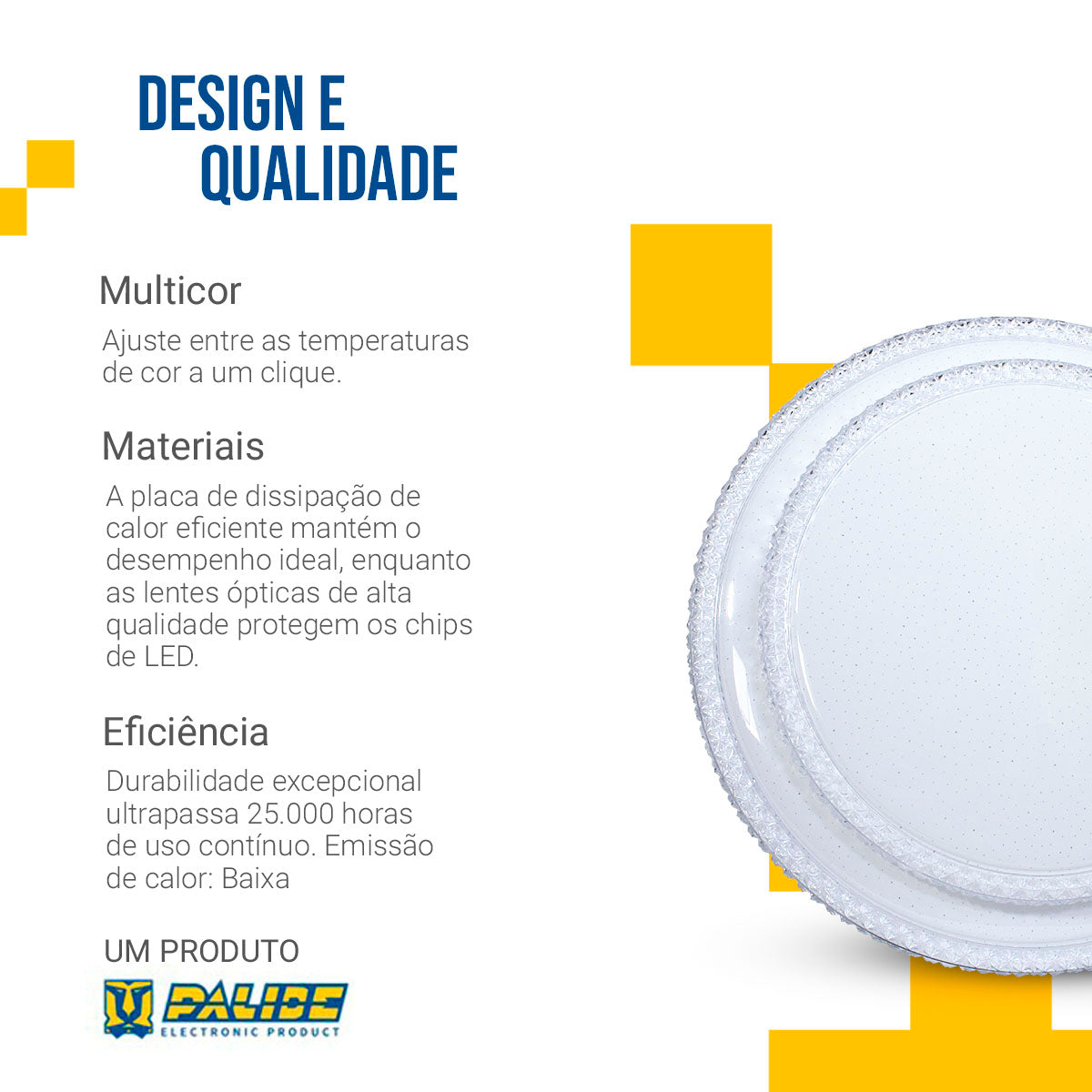 Lustre Plafon Cristal Led 38cm 24w Multicor Sobrepor Redondo