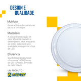 Lustre Plafon Cristal Led 38cm 24w Multicor Sobrepor Redondo