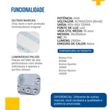 Lustre Plafon Cristal Led 38cm 24w Multicor Sobrepor Redondo