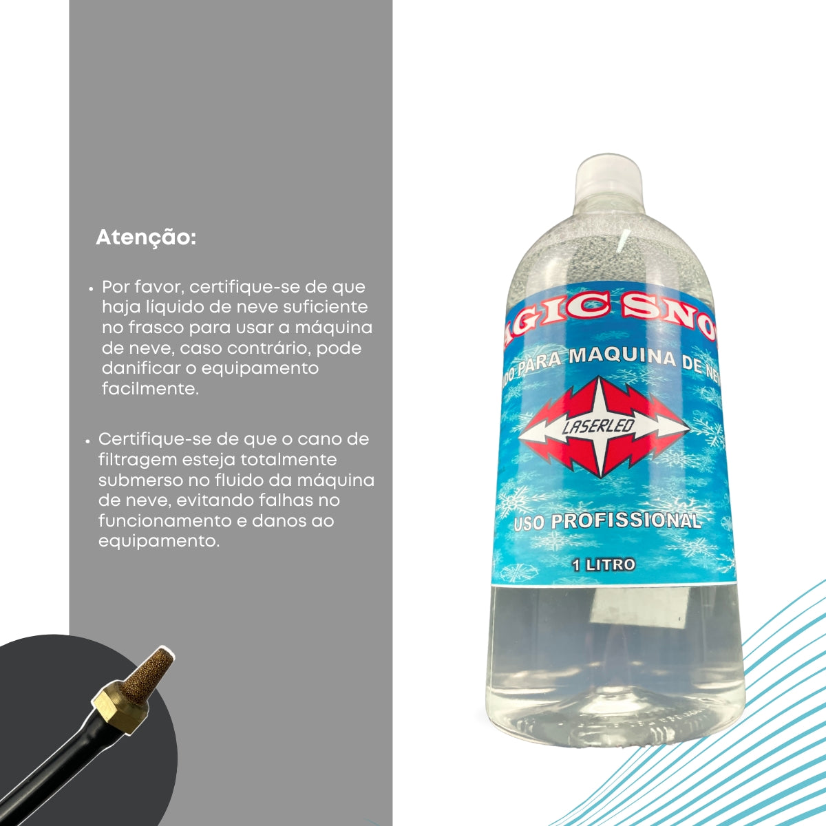 Fluido para Máquina de Neve Artificial Magic Snow - 1 Litro e 5 Litros