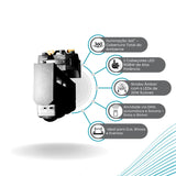 Moving Led 5 Head Rgbw Ambar Strobo Multi direcional