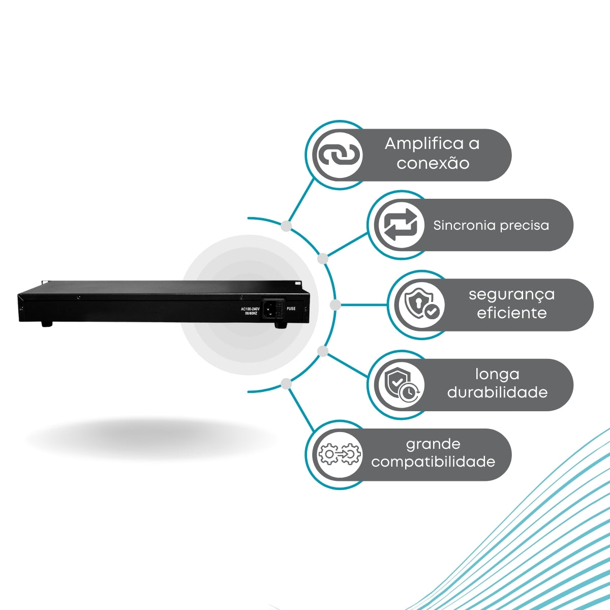Spliter Divisor DMX Inteligente Com 8 Saídas