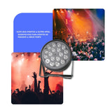 Canhão Refletor 18 Leds Rgbwa UV 18w 6 em 1 dmx Dj