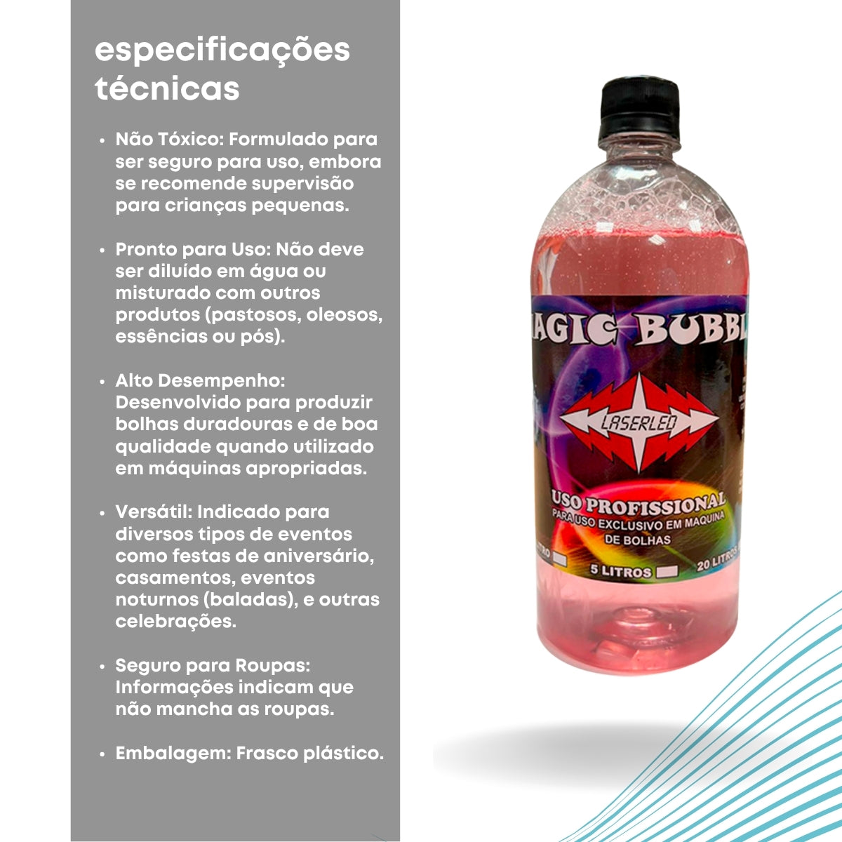 Líquido Para Maquina De Bolha Sabão 1 Litro