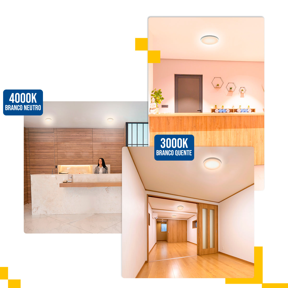 Painel led 30cm 24w Sobrepor Redondo Luminária
