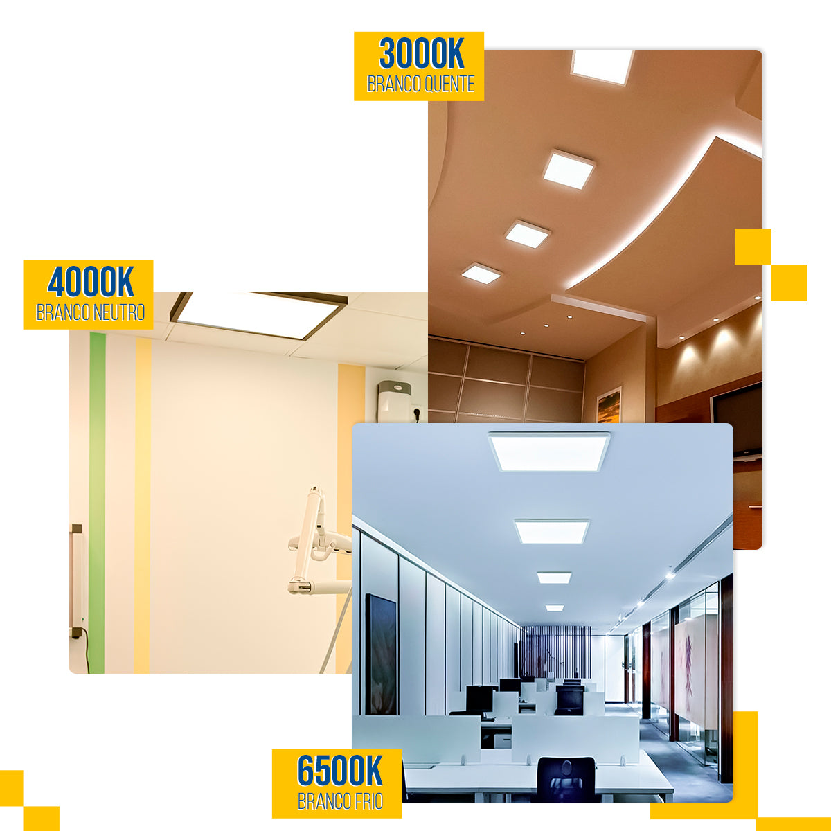 Luminária Painel Led 60x60 48w Sobrepor Quadrado