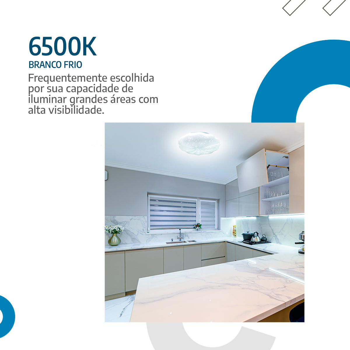 Plafon Led de Teto 26cm c/forma de Flor 18w