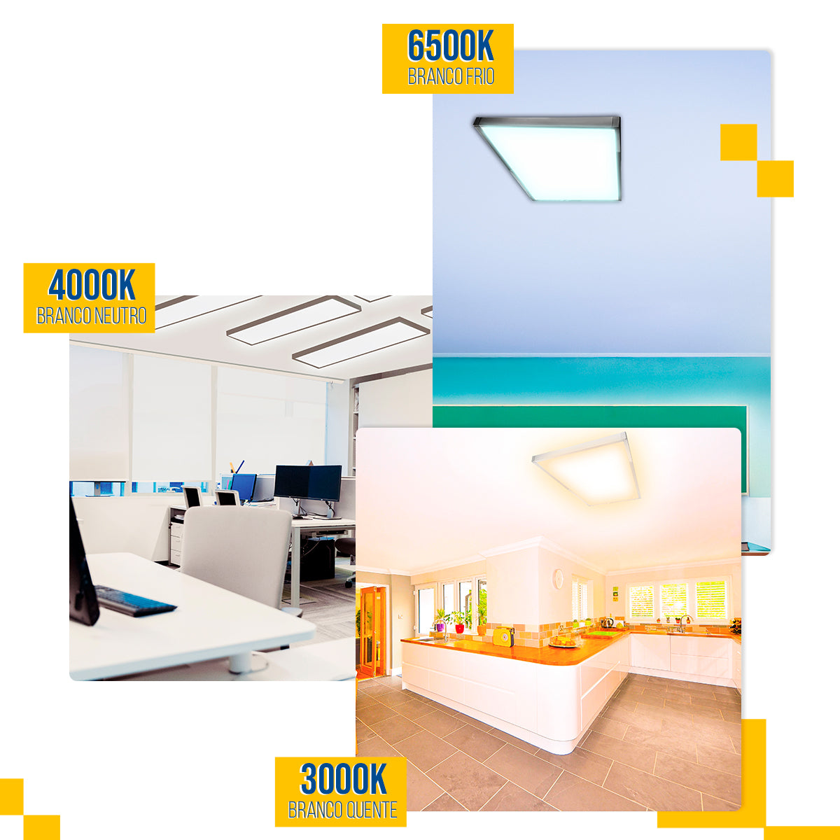 Painel Led 60x120 90W Sobrepor Retangular Luminária