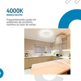 Plafon Led de Teto 26cm c/forma de Flor 18w