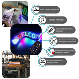 Painel LED Matrix Flexível e aderente Letreiro luminoso Bluetooth