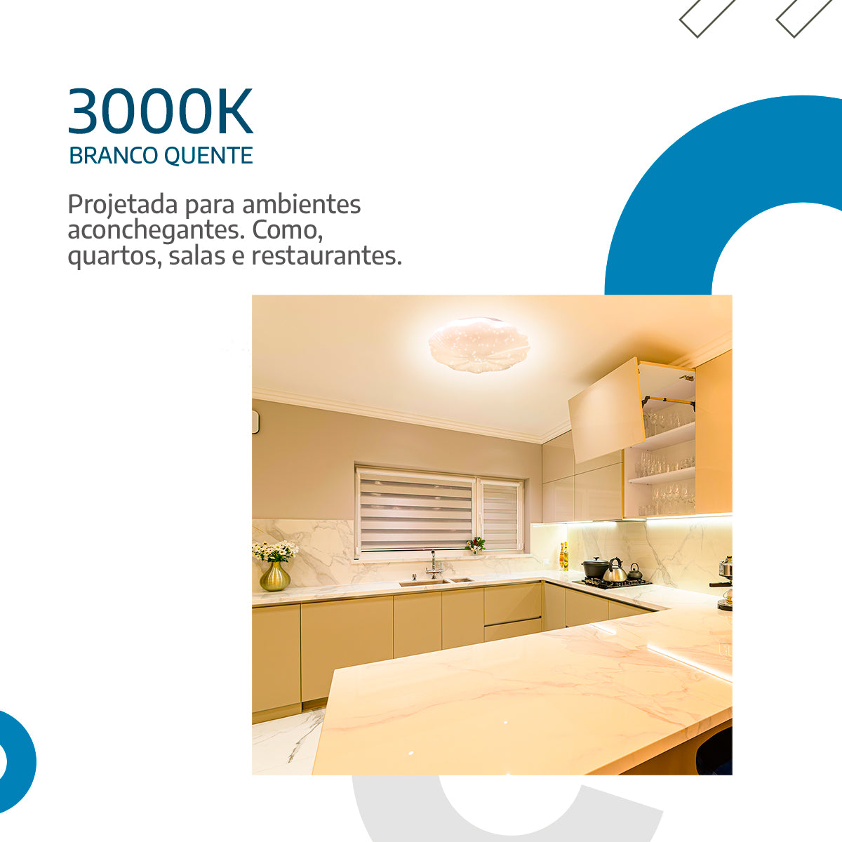 Plafon Led de Teto 26cm c/forma de Flor 18w