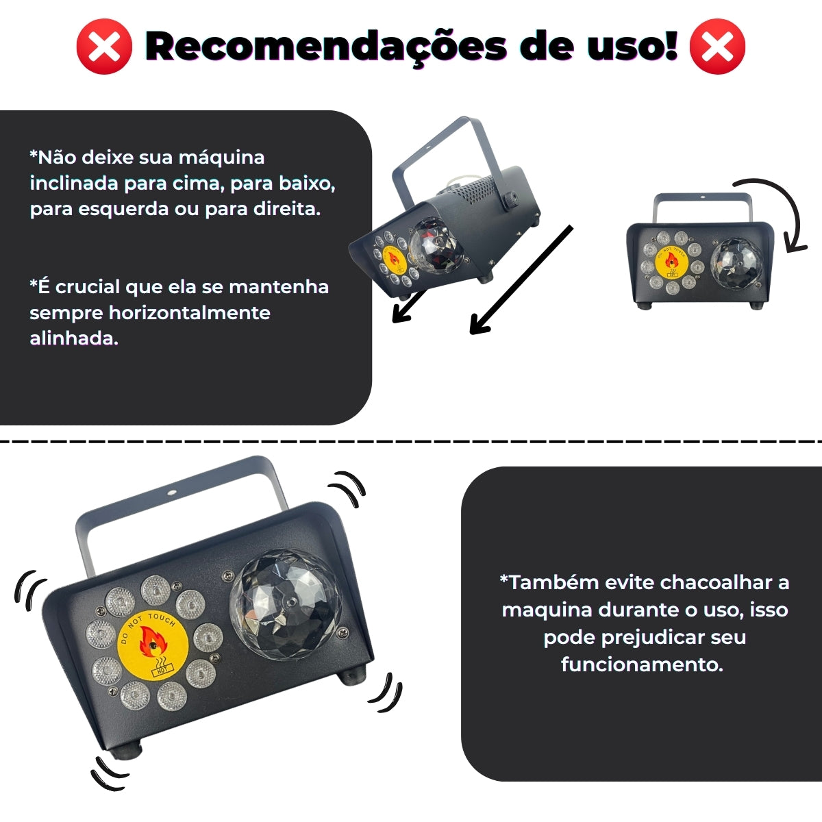 Máquina de Fumaça com Globo Multi Efeito e 9 LEDs