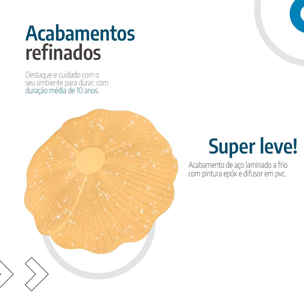 Plafon de Teto led multicor 38cm c/forma de flor 24w