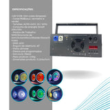 Mini Brut Led 200w RGB e Branco Frio Branco Quente Strobo Dmx