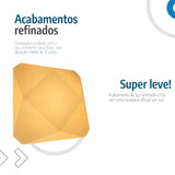 Plafon Teto moderno 3D Diamante Multicor 24w Efeito estrelado