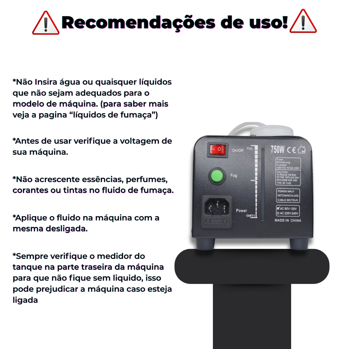 Máquina de Fumaça 9 LEDs 750w Rgb Com Strobo Controle Sem Fio