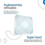 Plafon teto moderno 3D Diamante 18W Efeito Estrelado