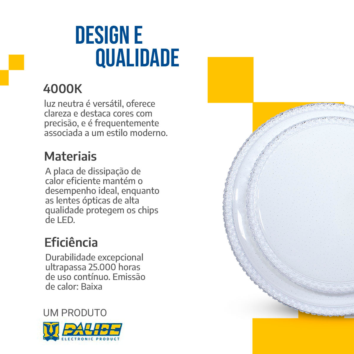 Lustre Plafon Cristal Led 38cm 25w Sobrepor Redondo