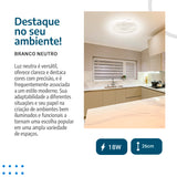 Plafon Led de Teto 26cm c/forma de Flor 18w