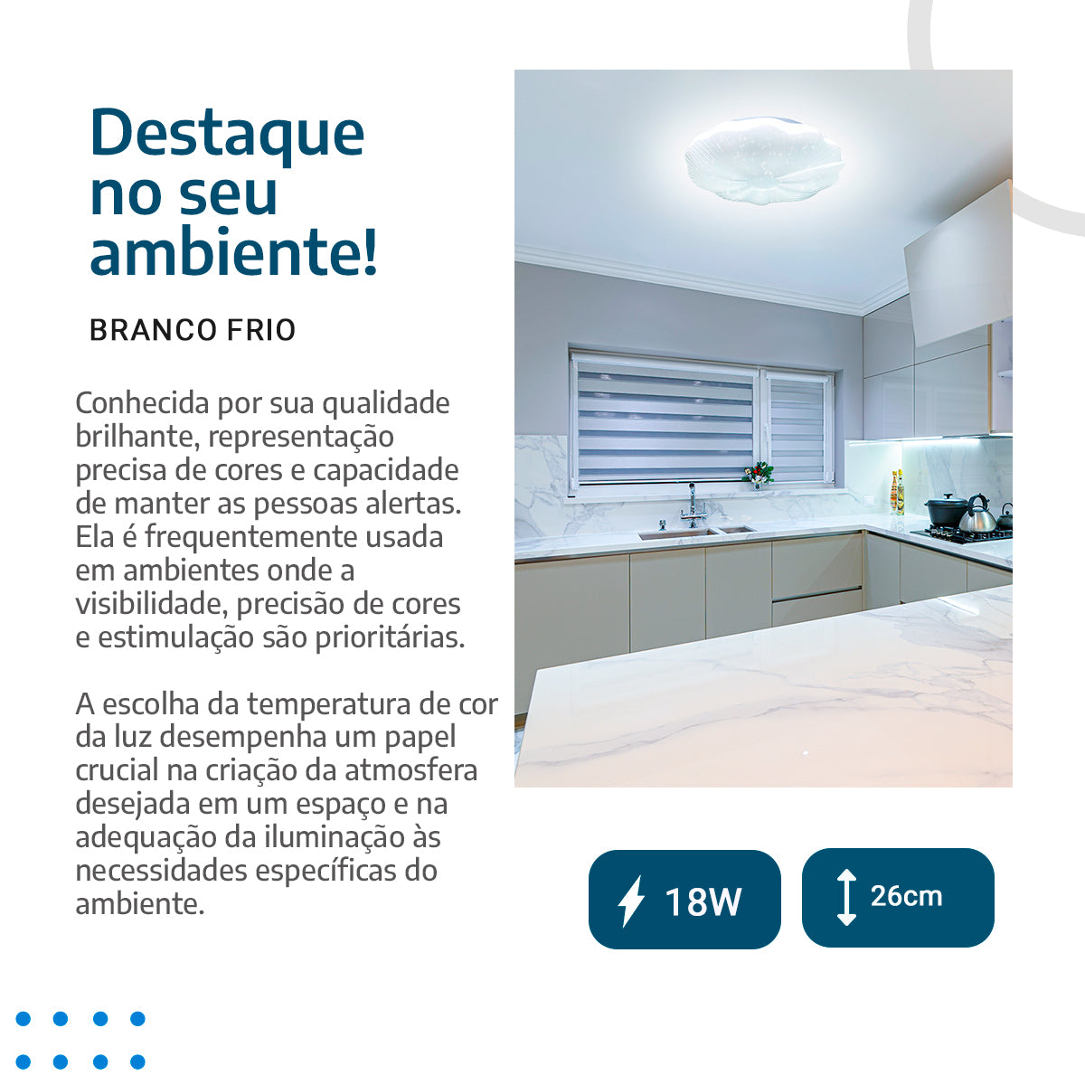 Plafon Led de Teto 26cm c/forma de Flor 18w