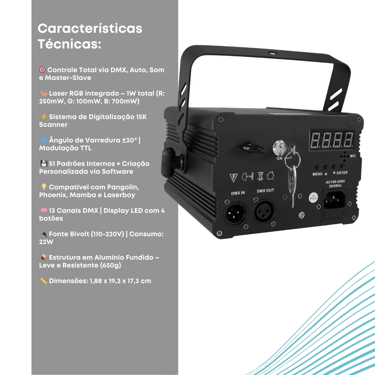 Mini Laser Holografico Rgb Multicor Para Festa Balada