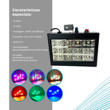 Strobo 12 Leds RGB 15w Room Sensor Rítmico