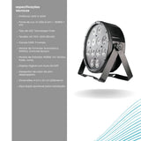 Canhão Refletor 12 Leds RgbW e efeito UV Dmx Dj 5 em 1 Profissional