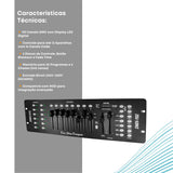 Mesa Iluminação Dmx 512 Controladora 192 Canais Cabo Dmx Bivolt