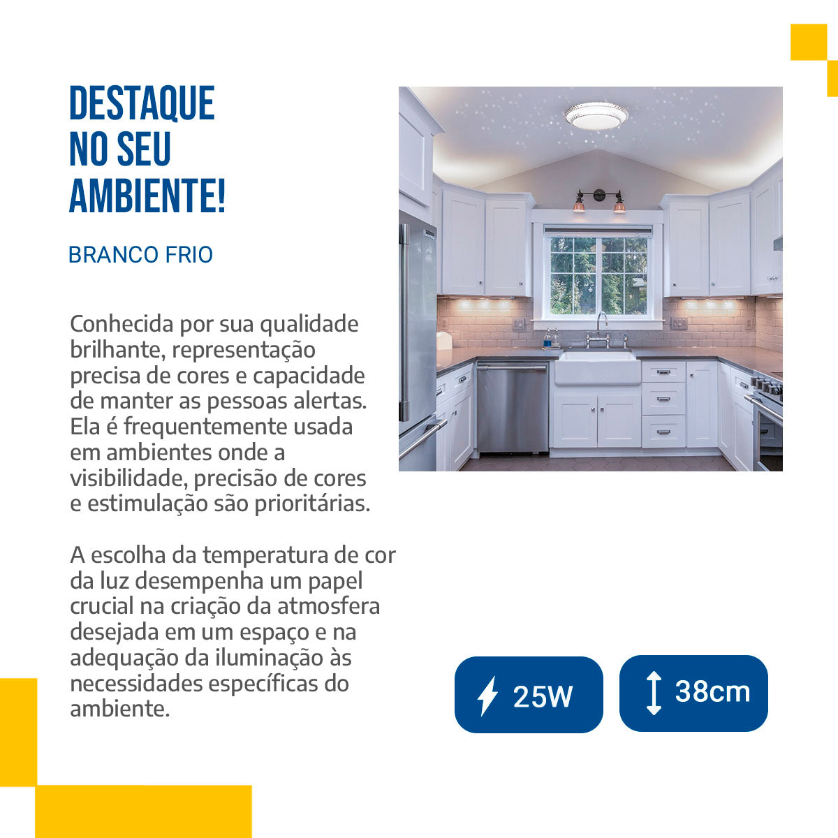 Lustre Plafon Cristal Led 38cm 25w Sobrepor Redondo